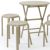 Helen Round Folding Bistro Table 24 inch Taupe ISP294-DVR #10