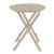 Helen Round Folding Bistro Table 24 inch Taupe ISP294-DVR #2