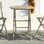 Helen Round Folding Bistro Table 24 inch Taupe ISP294-DVR #4