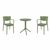 Lisa Bistro Set with Sky 24" Round Folding Table Olive Green S126121