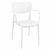 Lisa Bistro Set with Sky 24" Square Folding Table White S126114-WHI #2