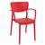 Lisa Conversation Set with Sky 24" Side Table Red S126109-RED #2