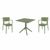 Lisa Dining Set with Sky 31" Square Table Olive Green S126106