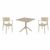 Lisa Dining Set with Sky 31" Square Table Taupe S126106