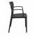Lisa Outdoor Dining Arm Chair Black ISP126-BLA #2