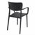 Lisa Outdoor Dining Arm Chair Black ISP126-BLA #3
