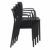 Lisa Outdoor Dining Arm Chair Black ISP126-BLA #5
