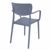 Lisa Outdoor Dining Arm Chair Dark Gray ISP126-DGR #3
