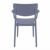 Lisa Outdoor Dining Arm Chair Dark Gray ISP126-DGR #4