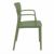 Lisa Outdoor Dining Arm Chair Olive Green ISP126-OLG #2
