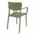 Lisa Outdoor Dining Arm Chair Olive Green ISP126-OLG #3