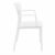 Lisa Outdoor Dining Arm Chair White ISP126-WHI #2