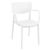 Lisa Outdoor Dining Arm Chair White ISP126