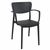 Loft Bistro Set with Sky 24" Square Folding Table Black S128114-BLA #2