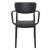 Loft Outdoor Dining Arm Chair Black ISP128-BLA #3