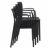 Loft Outdoor Dining Arm Chair Black ISP128-BLA #4