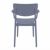 Loft Outdoor Dining Arm Chair Dark Gray ISP128-DGR #4