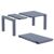 Loft Outdoor Dining Set with 6 Arm Chairs and 55 inch Extension Table Dark Gray ISP1281S-DGR #4