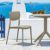 Lucy Outdoor Bistro Set 3 Piece with 24 inch Table Top Taupe ISP1291S-DVR #2