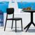 Lucy Outdoor Bistro Set 3 Piece with 27 inch Table Top Black ISP1292S-BLA #2