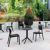 Lucy Round Bistro Set 3 Piece with 24" Table Top Black ISP1294S