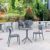 Lucy Round Bistro Set 3 Piece with 24" Table Top Dark Gray ISP1294S