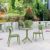 Lucy Round Bistro Set 3 Piece with 24" Table Top Olive Green ISP1294S