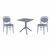 Marcel Dining Set with Sky 27" Square Table Dark Gray S257108-DGR #2