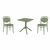 Marcel Dining Set with Sky 27" Square Table Olive Green S257108-OLG #2
