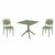 Marcel Dining Set with Sky 31" Square Table Olive Green S257106