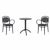Marcel XL Bistro Set with Octopus 24" Round Table Black S258160