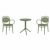 Marcel XL Bistro Set with Sky 24" Round Folding Table Olive Green S258121