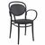 Marcel XL Bistro Set with Sky 24" Square Folding Table Black S258114-BLA #2