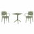 Marcel XL Bistro Set with Sky 24" Square Folding Table Olive Green S258114