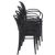 Marcel XL Resin Outdoor Arm Chair Black ISP258-BLA #6