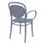 Marcel XL Resin Outdoor Arm Chair Dark Gray ISP258-DGR #2