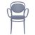 Marcel XL Resin Outdoor Arm Chair Dark Gray ISP258-DGR #3