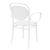 Marcel XL Resin Outdoor Arm Chair White ISP258-WHI #2