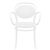 Marcel XL Resin Outdoor Arm Chair White ISP258-WHI #3