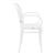 Marcel XL Resin Outdoor Arm Chair White ISP258-WHI #4