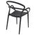 Mila Outdoor Dining Arm Chair Black ISP085-BLA #2