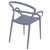 Mila Outdoor Dining Arm Chair Dark Gray ISP085-DGR #2