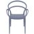 Mila Outdoor Dining Arm Chair Dark Gray ISP085-DGR #3