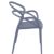 Mila Outdoor Dining Arm Chair Dark Gray ISP085-DGR #4