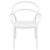 Mila Outdoor Dining Arm Chair White ISP085-WHI #3