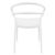 Mila Outdoor Dining Arm Chair White ISP085-WHI #4