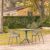 Mila Patio Dining Set with 2 Arm Chairs Dark Gray ISP0853S