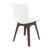 Mio PP Dining Chair with Brown Legs and White Seat ISP094-BRW-WHI #2