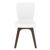 Mio PP Dining Chair with Brown Legs and White Seat ISP094-BRW-WHI #3