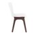 Mio PP Dining Chair with Brown Legs and White Seat ISP094-BRW-WHI #4